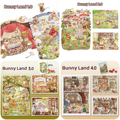 Bunny Land Fairy Tale-DIY 3D Miniature Scene Sticker