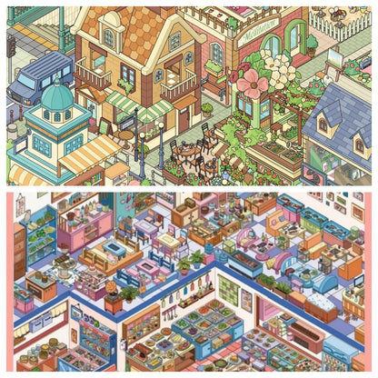 Unlimited feast-DIY 3D Miniature Scene Sticker