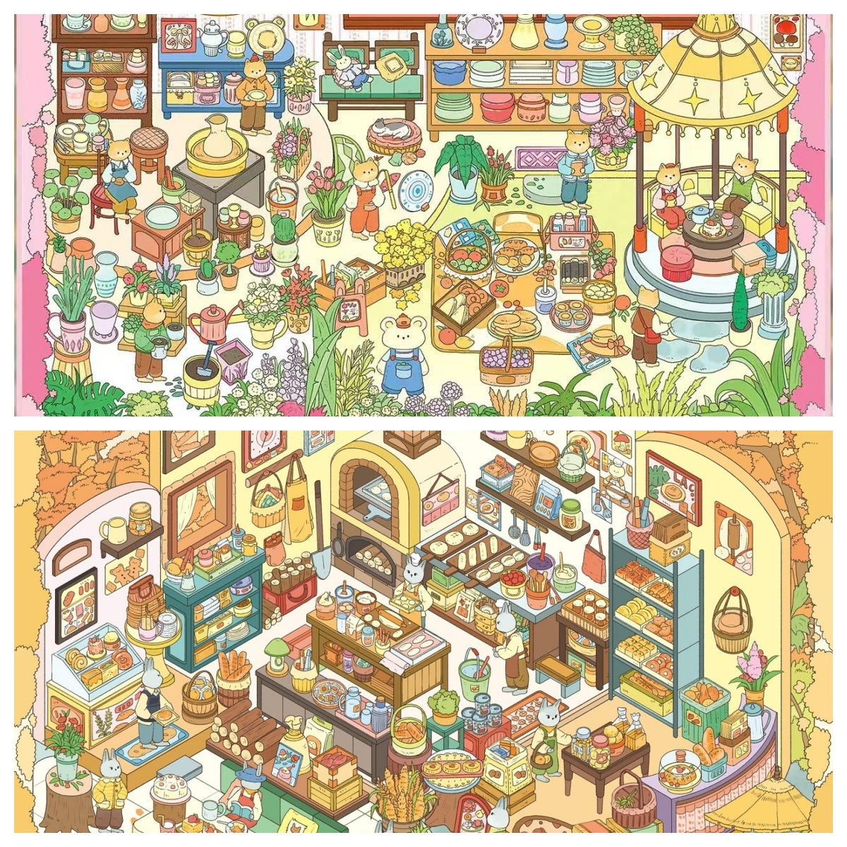 Autumn Baking House-DIY 3D Miniature Scene Sticker