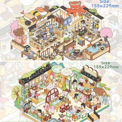 Cute Shop-DIY 3D Scene Sticker-Miniature Scenes