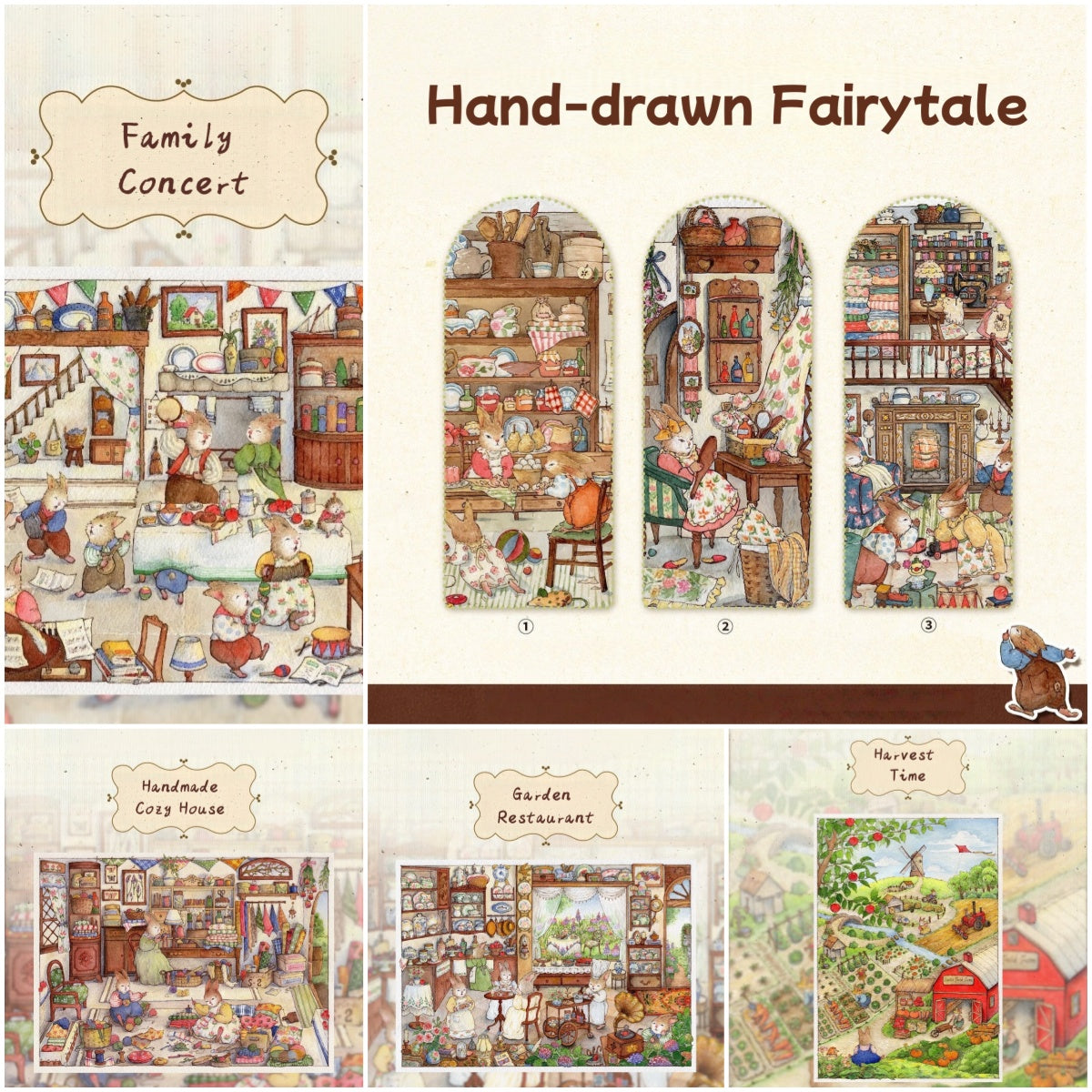 Bunny Land Fairy Tale Series-DIY 3D Miniature Sticker Scene