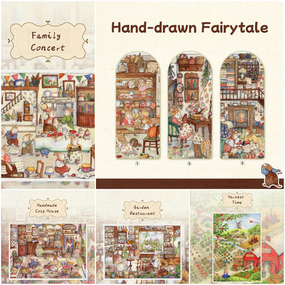 Bunny Land Fairy Tale Series-DIY 3D Miniature Sticker Scene
