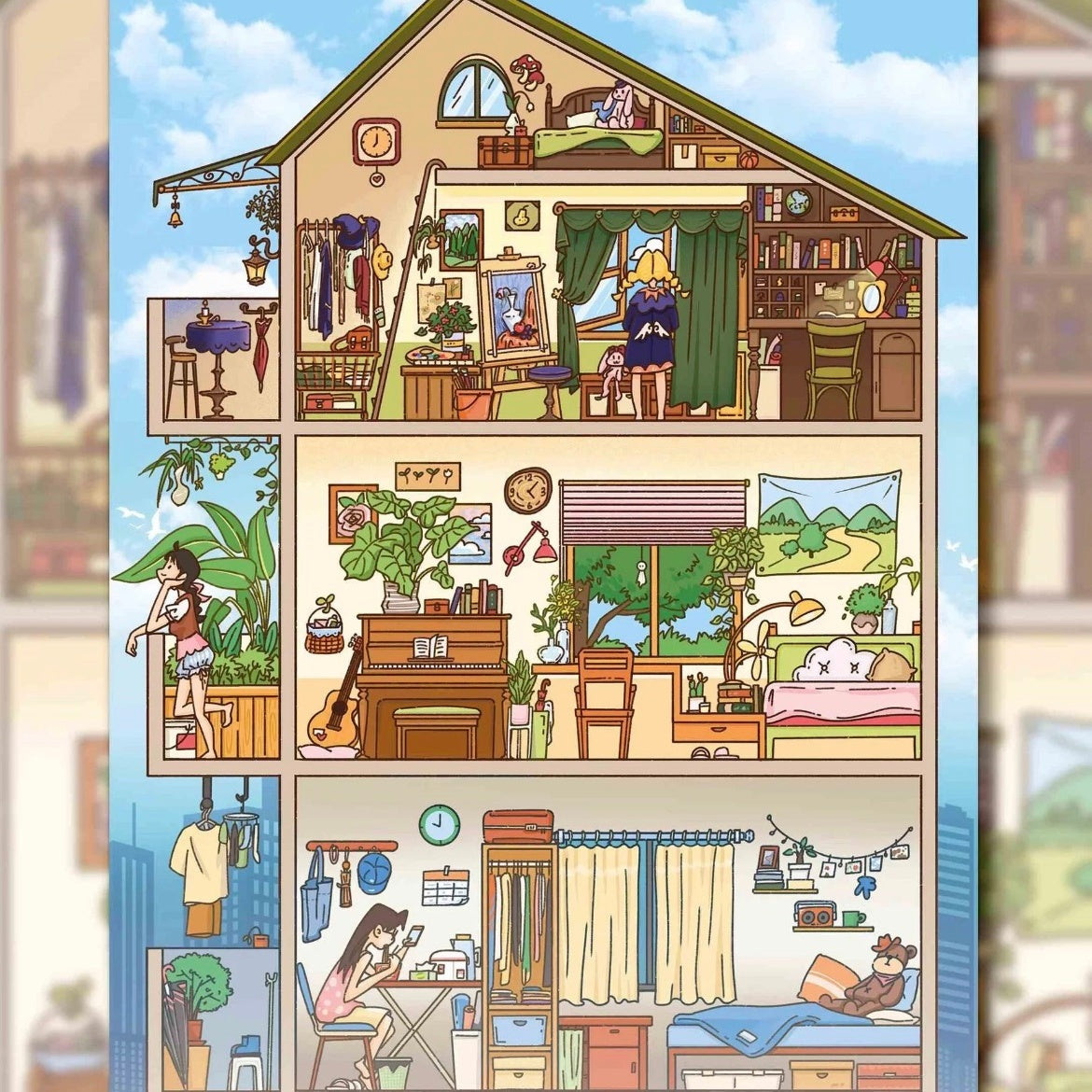 Cozy Nook-DIY 3D Miniature Sticker Scene