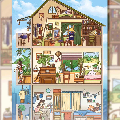 Cozy Nook-DIY 3D Miniature Sticker Scene