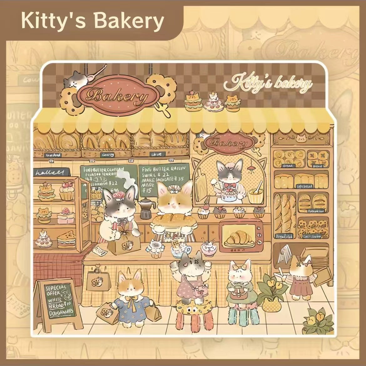 Kitty Series-DIY 3D Miniature Scenes Sticker