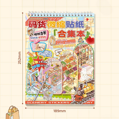 Stock Collection Book-DIY 3D Miniature Sticker Scene  Book