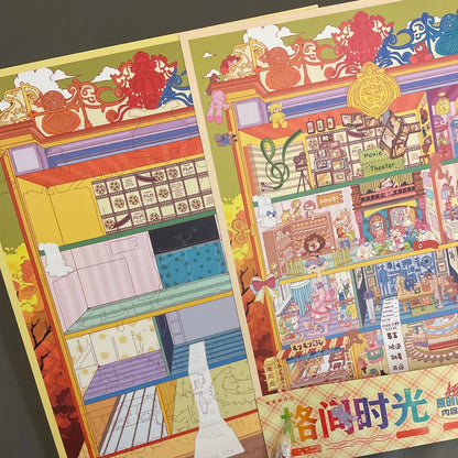 Moments in Cubicle Grids-DIY 3D Miniature Sticker Scene
