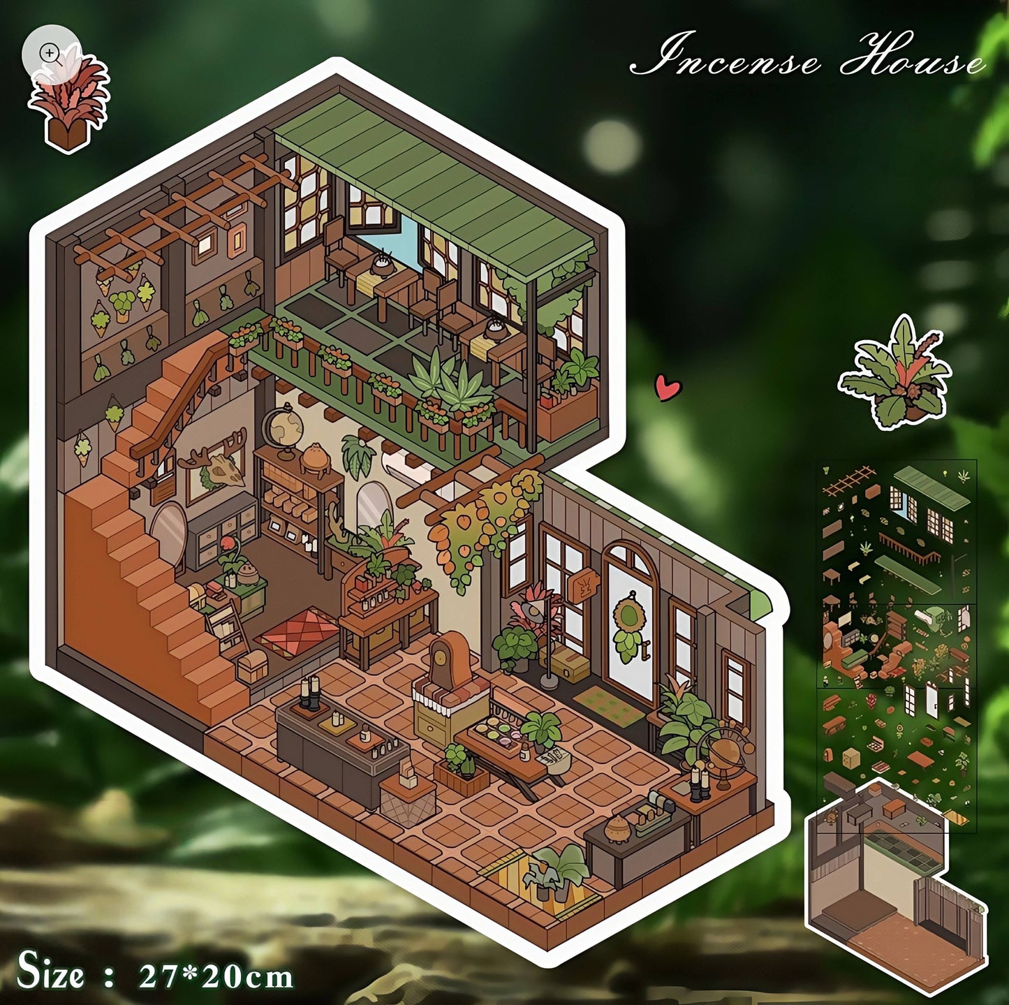 Yard Series Stickers-3D Miniature Scene Sticker