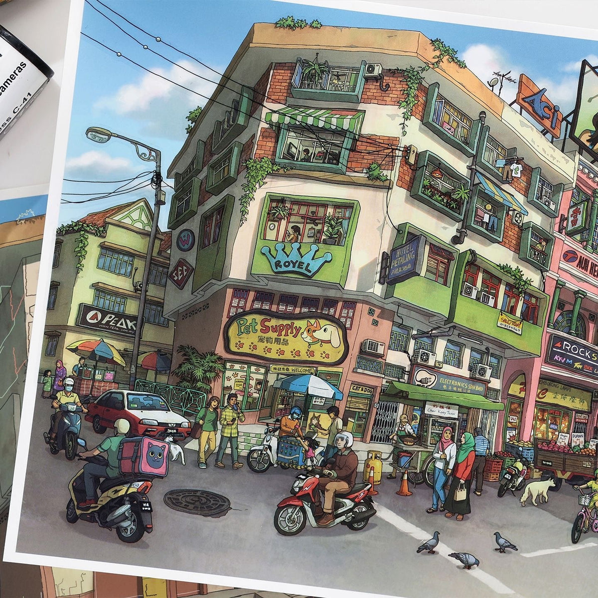 Penang Stroll-DIY 3D Miniature Sticker Scene