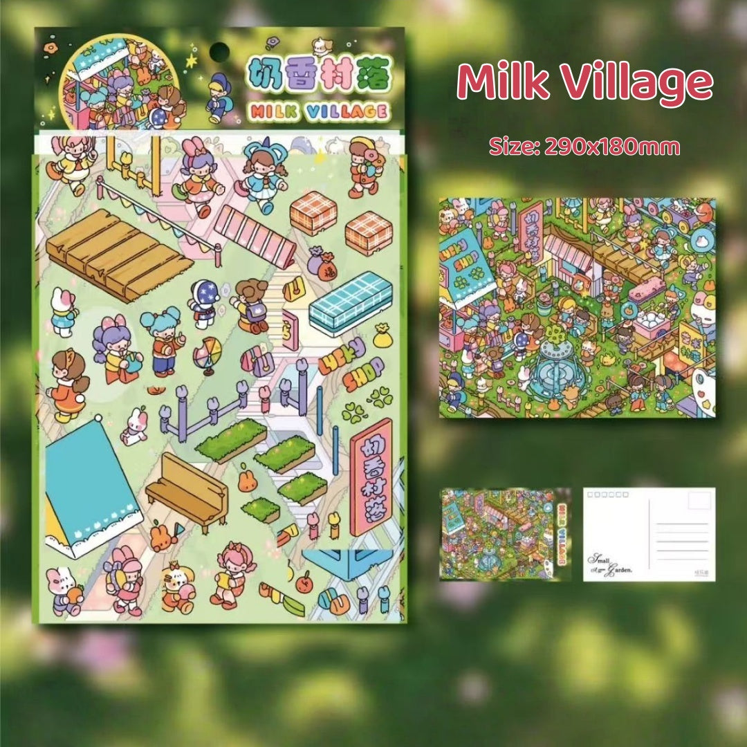 Milky Dreamland-DIY 3D Miniature Scene Sticker
