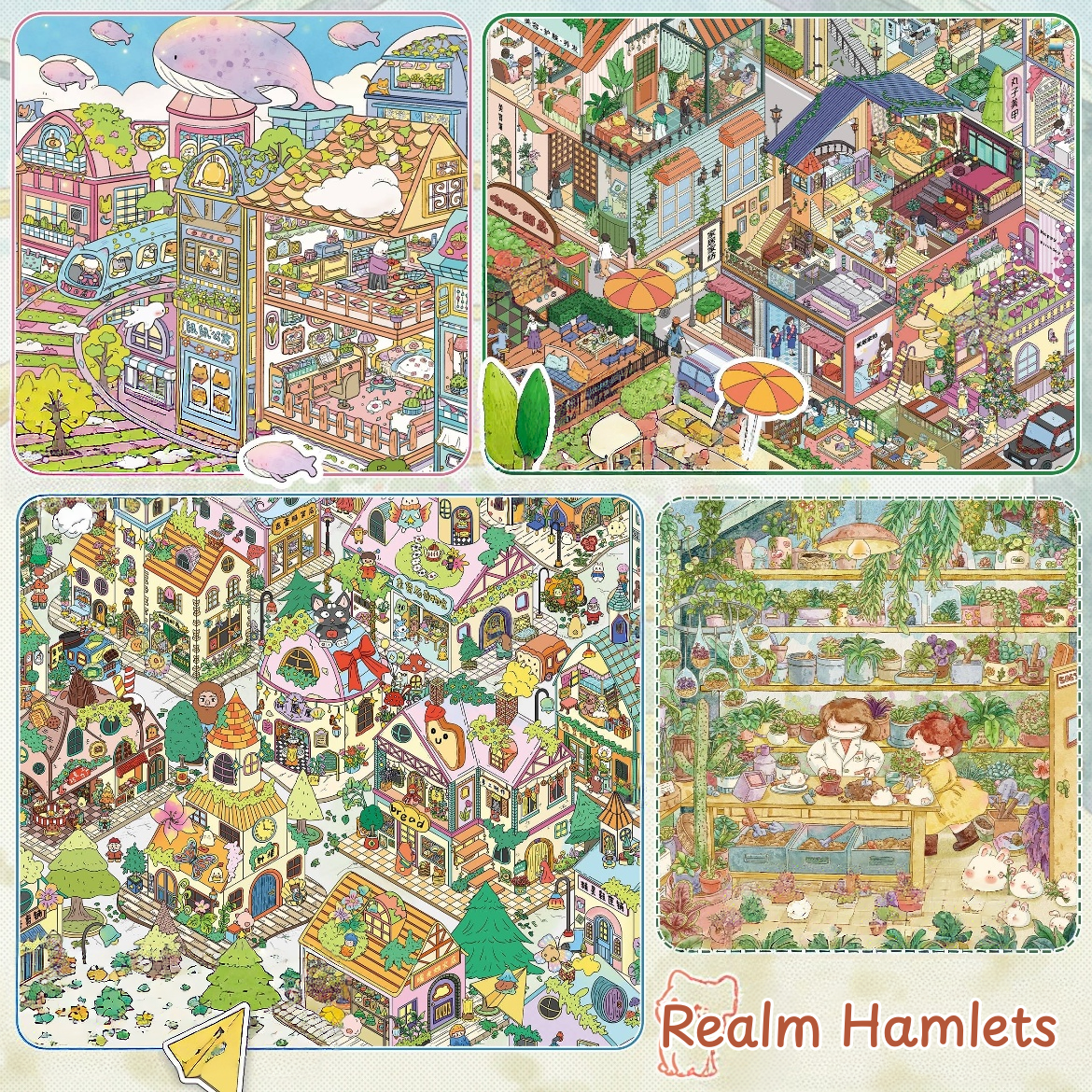 Realm Hamlets-DIY 3D Miniature Sticker Scene