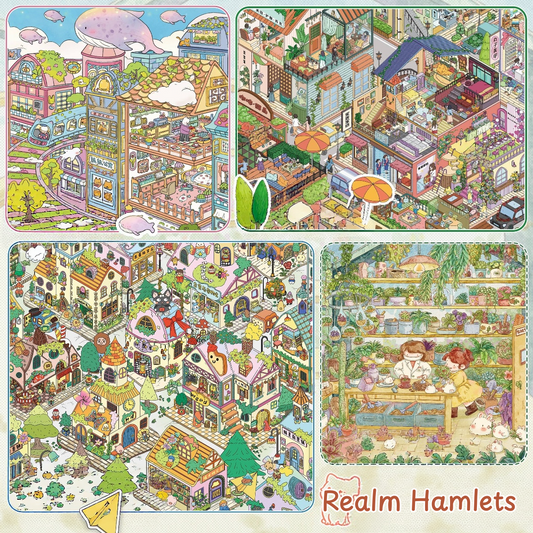 Realm Hamlets-DIY 3D Miniature Sticker Scene