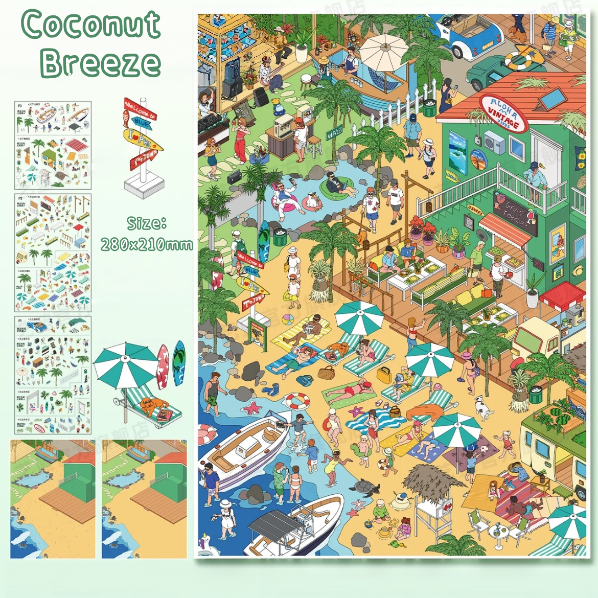 Tiny Town Tales-DIY 3D Miniature Sticker Scene
