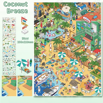 Tiny Town Tales-DIY 3D Miniature Sticker Scene