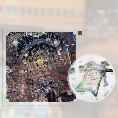 Book Depicting the Star in the Mist-DIY 3D Miniature Sticker Scene