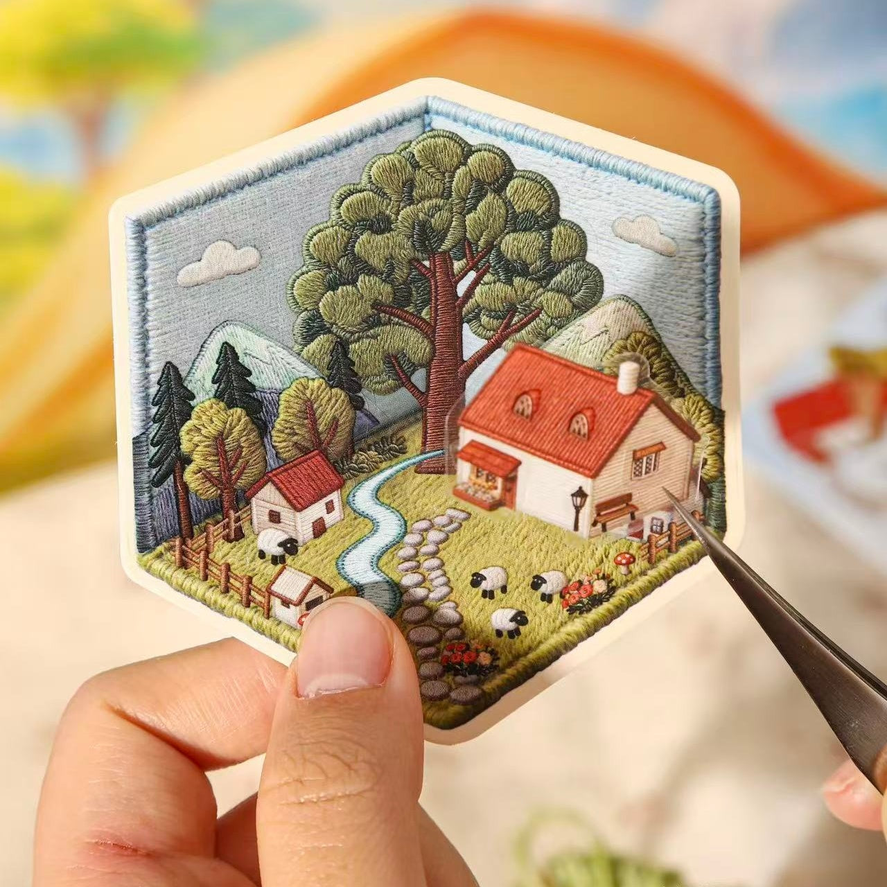 Embroidery Series-DIY 3D Miniature Sticker Scene