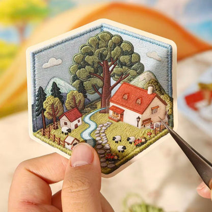 Embroidery Series-DIY 3D Miniature Sticker Scene