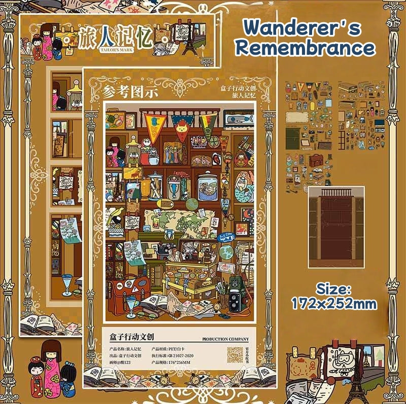 Corner Archives-DIY 3D Miniature Scene Sticker