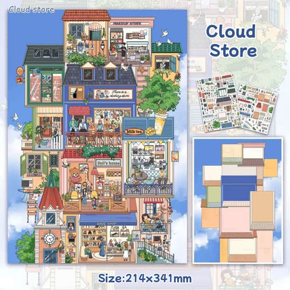Stacked Building--DIY 3D Miniature Sticker Scene