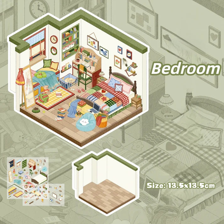 My Apartment-DIY 3D Miniature Scene Sticker