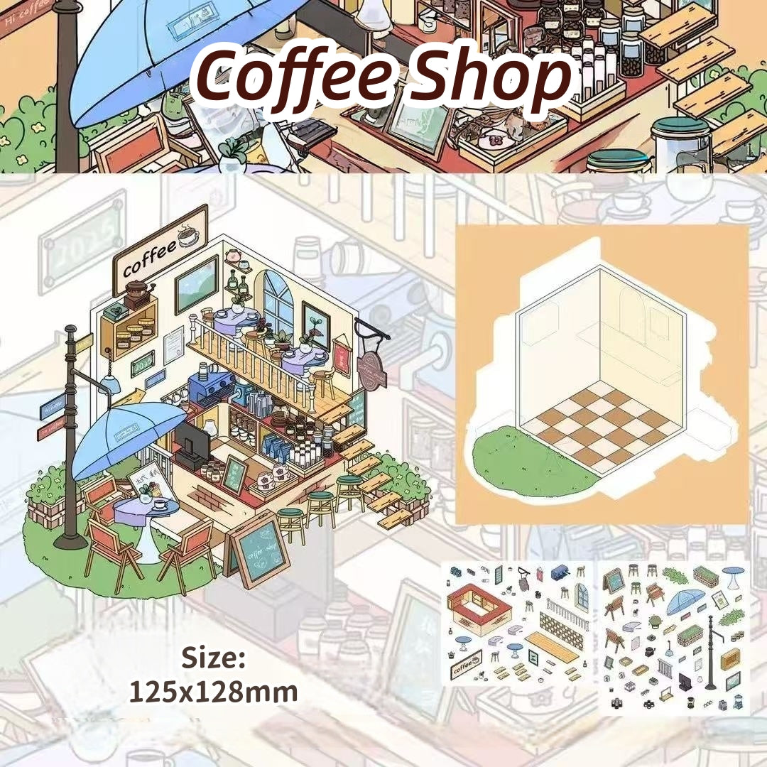Warm Story-DIY 3D Miniature Scene Sticker
