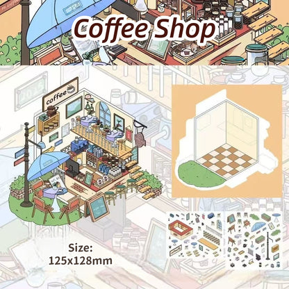 Warm Story-DIY 3D Miniature Scene Sticker