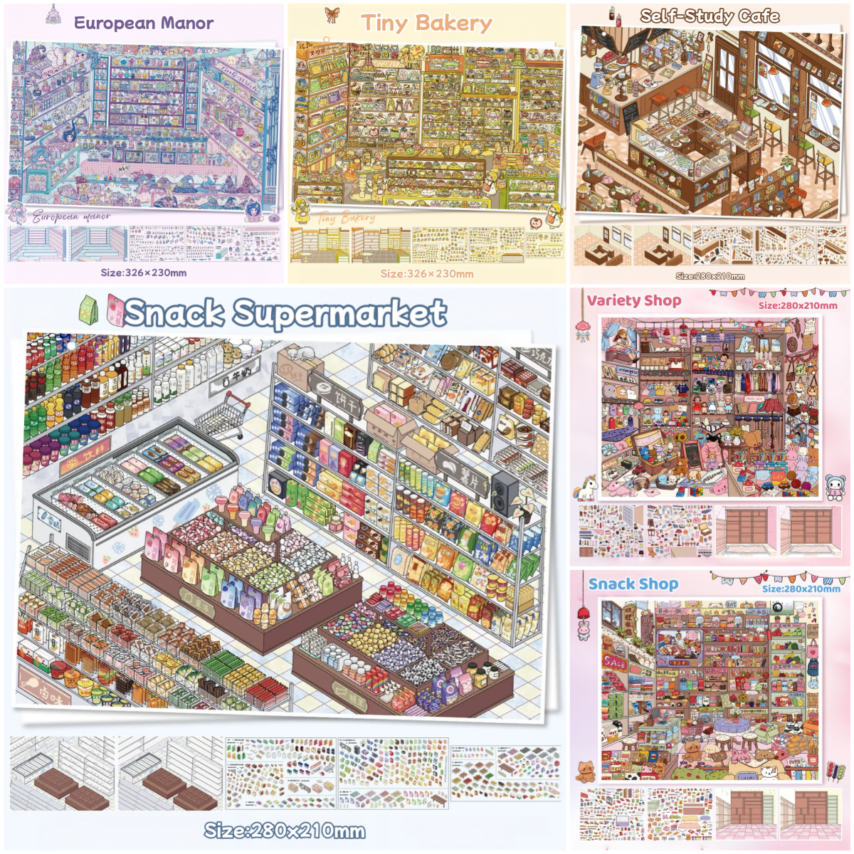 Restock Collection-DIY 3D Sticker Scene -Miniature Scenes