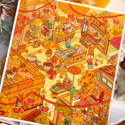 Sweet Seasons(4 Themes)-DIY 3D Miniature Scene Sticker