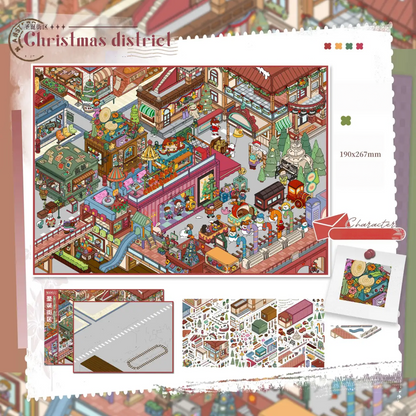 Vintage Block-DIY 3D Miniature Sticker Scene
