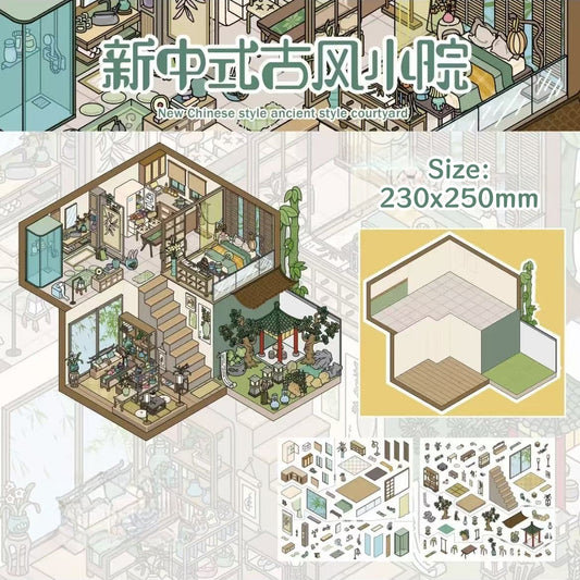 Little house-DIY 3D Miniature Sticker Scene