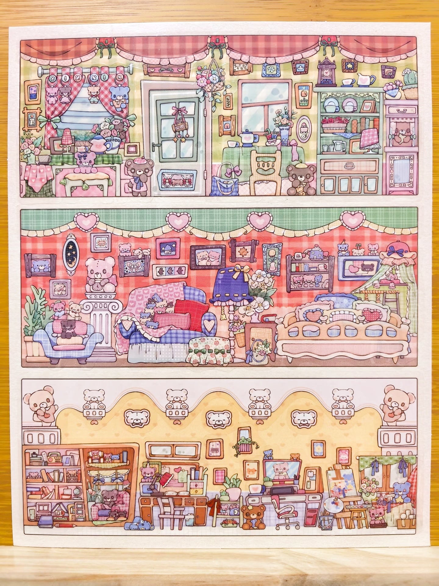 Little Bear's Room-DIY 3D Miniature Scene Sticker