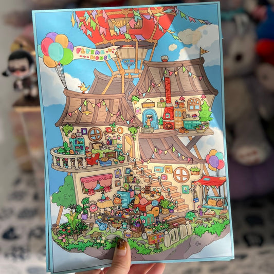 My Cozy Den Makeup Pouch--DIY 3D Miniature Scene Sticker