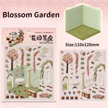 Gorgeous Spring time-DIY 3D Miniature Scene Sticker