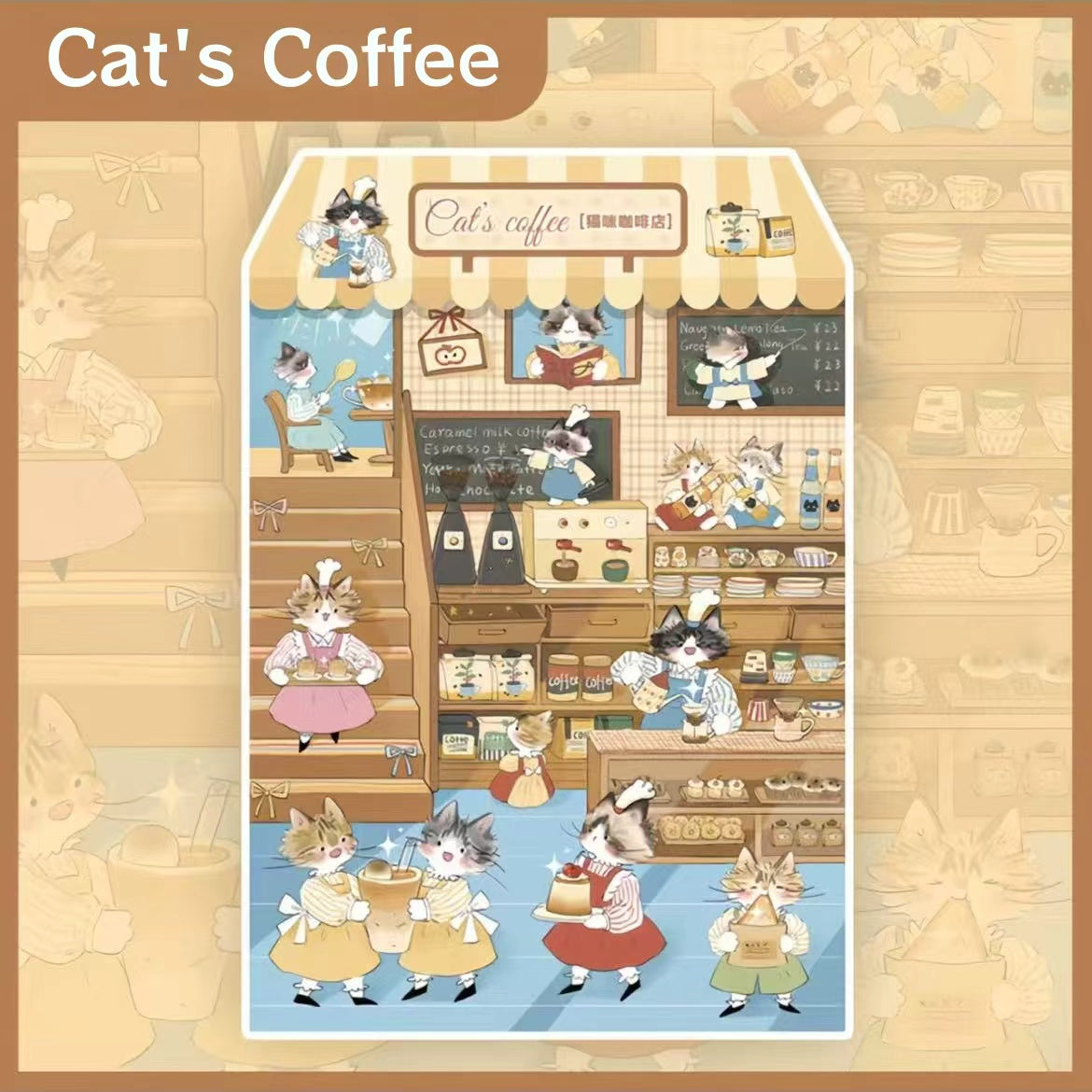 Kitty Series-DIY 3D Miniature Scenes Sticker