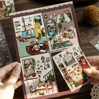 Embroidery Series-DIY 3D Miniature Sticker Scene