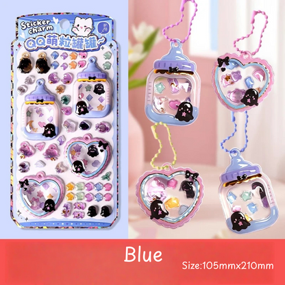 Cute Embossed Charm Stickers