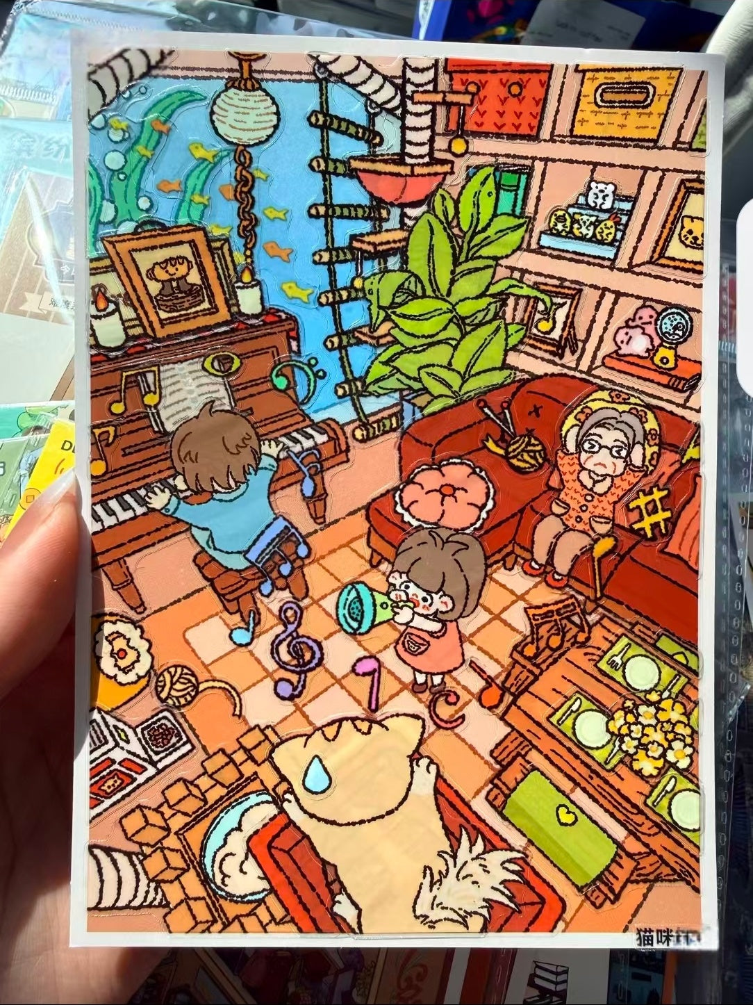 Cute Daily-DIY 3D Miniature Scene Sticker(4PCS)