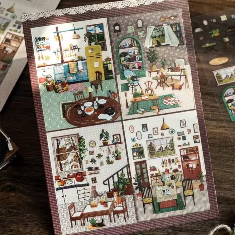Embroidery Series-DIY 3D Miniature Sticker Scene