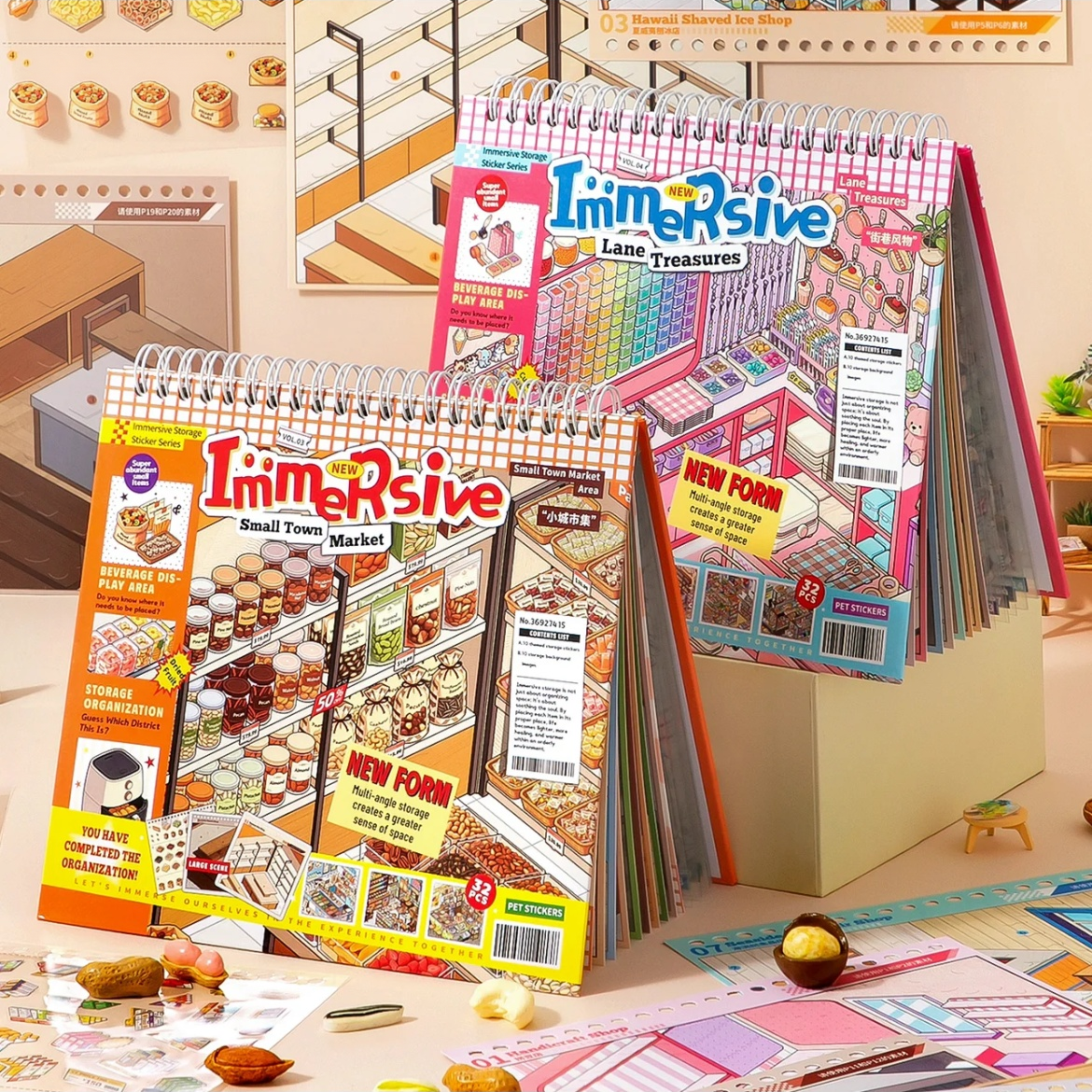 Local Life Sticker Book-DIY 3D Miniature Sticker Scene