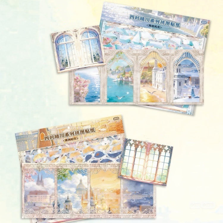 Four Seasons-DIY 3D Miniature Scene Sticker