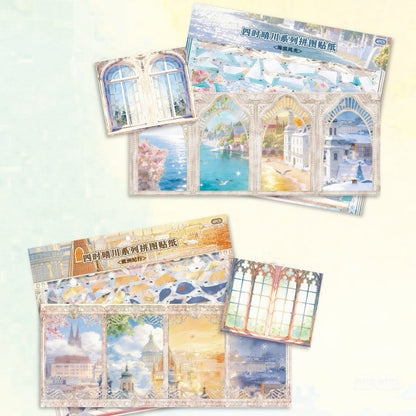 Four Seasons-DIY 3D Miniature Scene Sticker