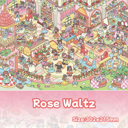 Rose Waltz-DIY 3D Miniature Scene Sticker