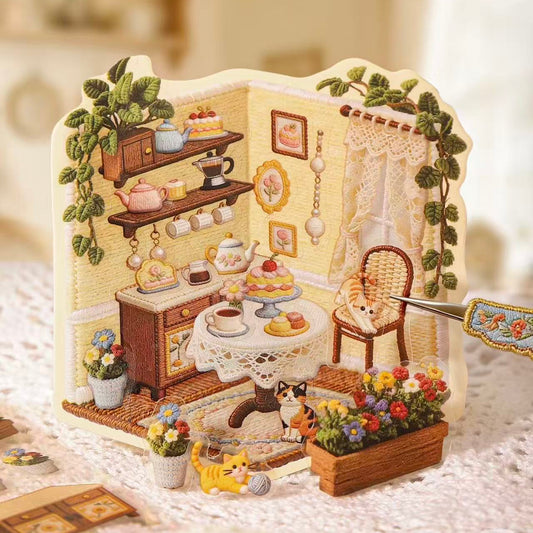Gorgeous Spring time-DIY 3D Miniature Scene Sticker