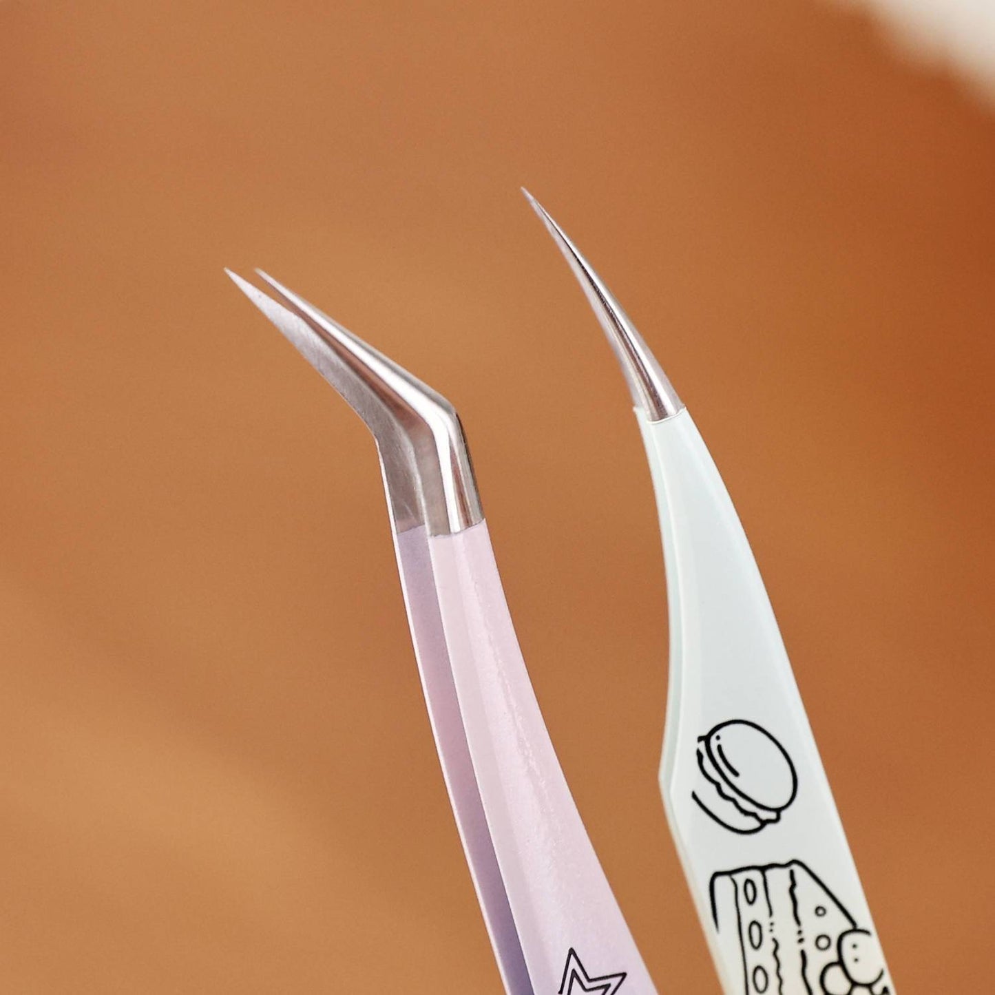 Cute Purple Mint Animal Professional Sticker Tweezers