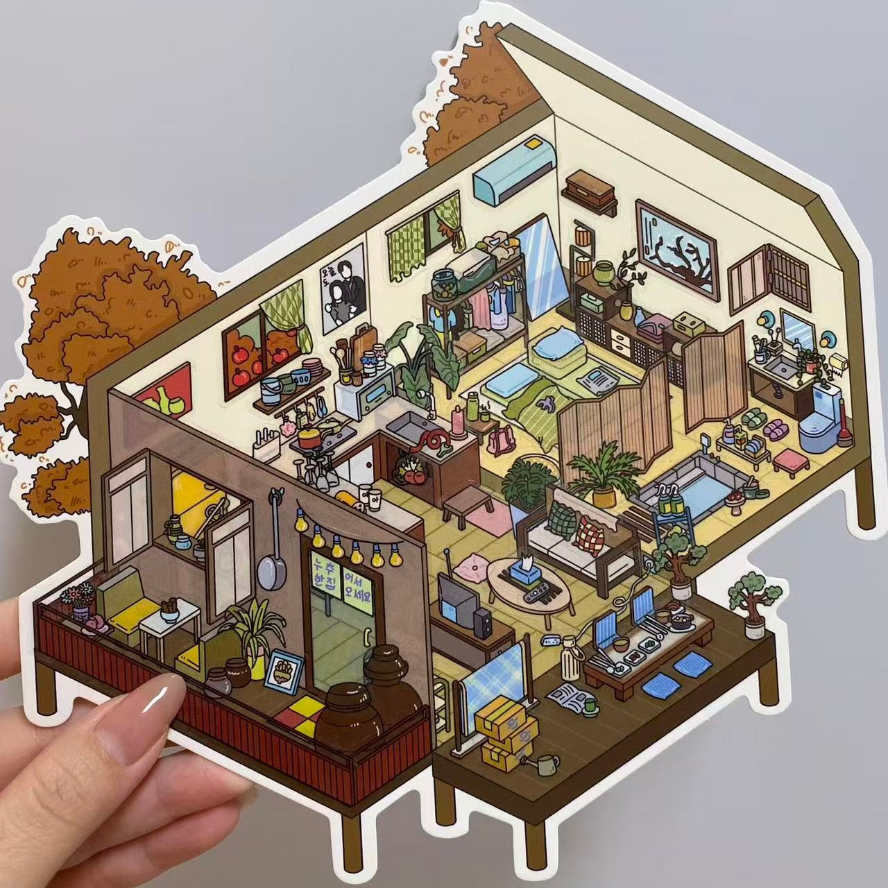 Little house-DIY 3D Miniature Sticker Scene