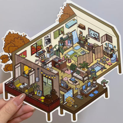 Little house-DIY 3D Miniature Sticker Scene