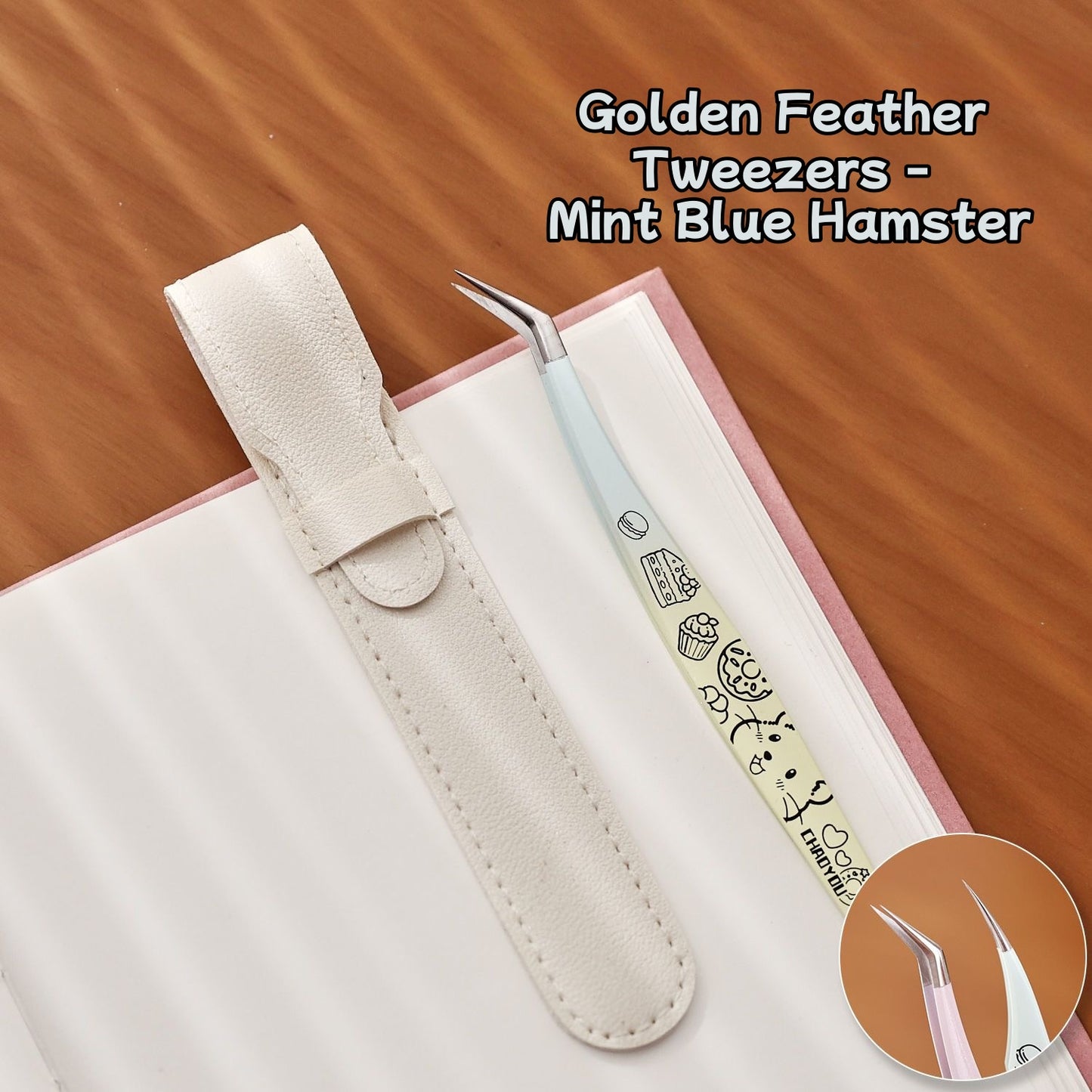 Cute Purple Mint Animal Professional Sticker Tweezers