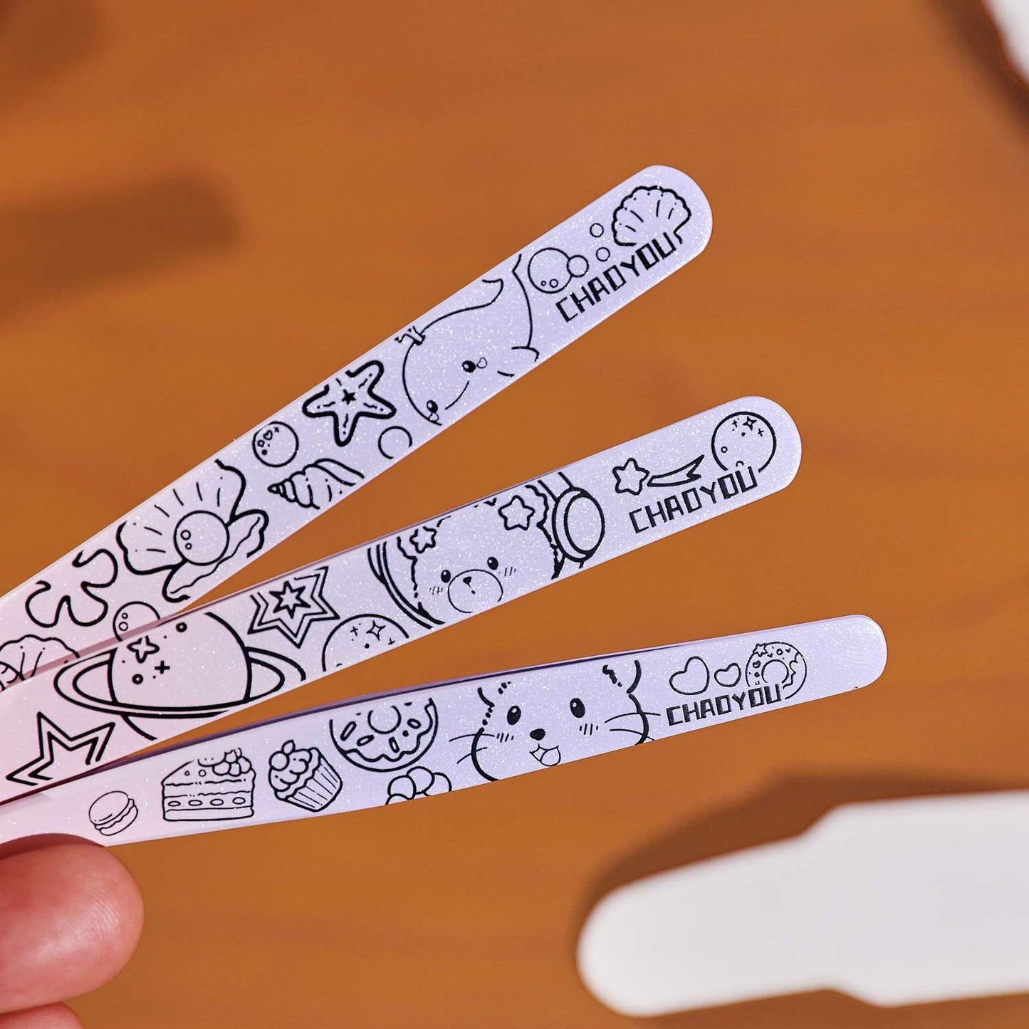 Cute Purple Mint Animal Professional Sticker Tweezers