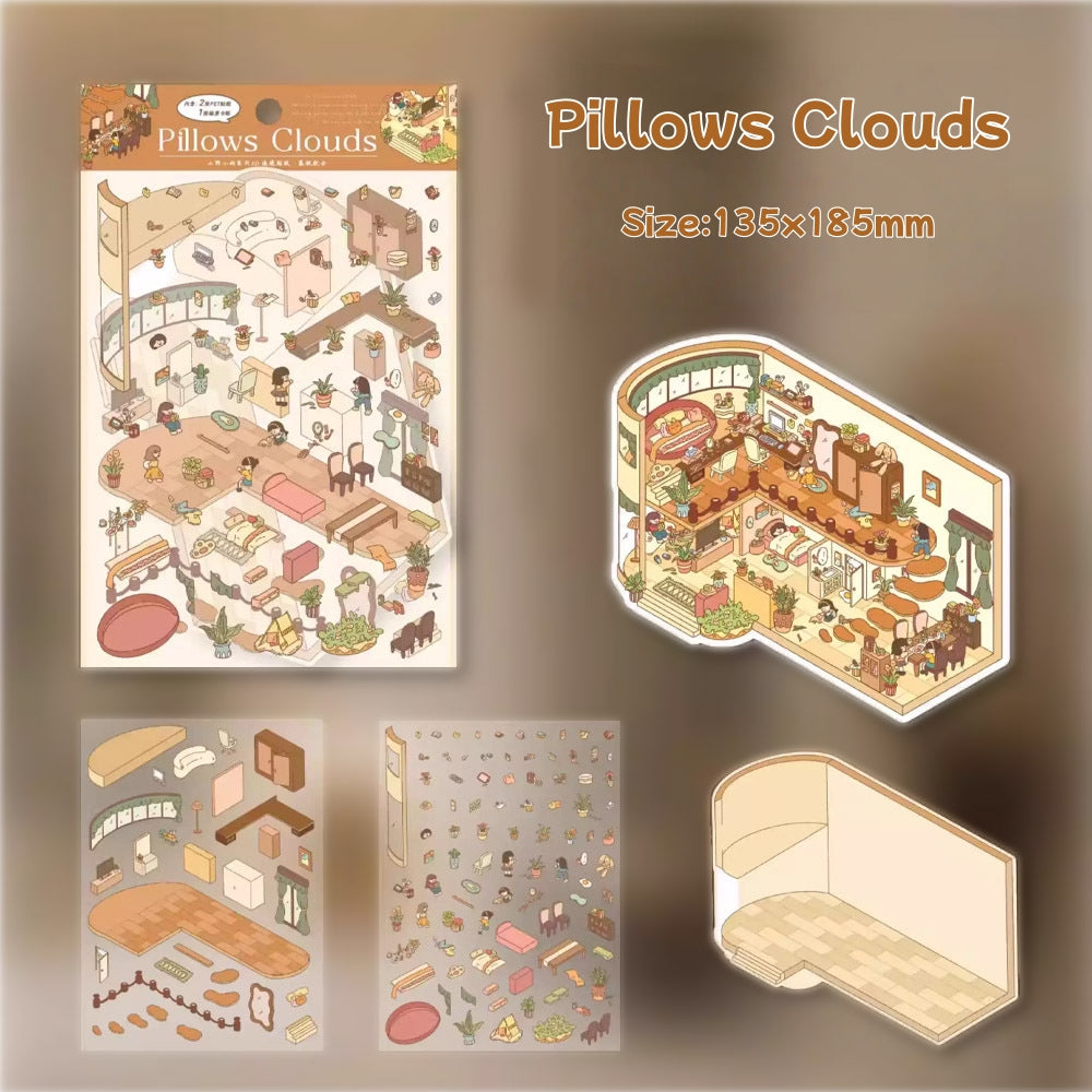Mountain Isle-DIY 3D Miniature Scene Sticker
