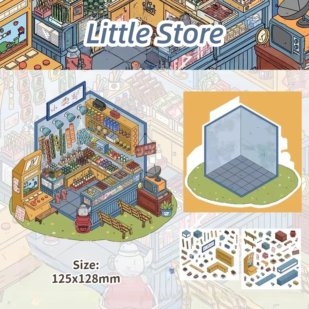 Warm Story-DIY 3D Miniature Scene Sticker